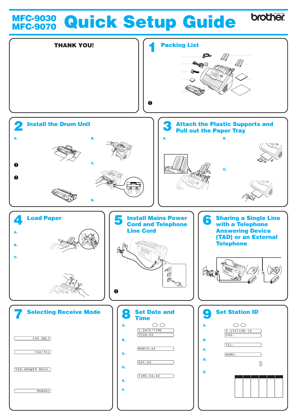 Brother MFC-9030 User Manual | 4 pages