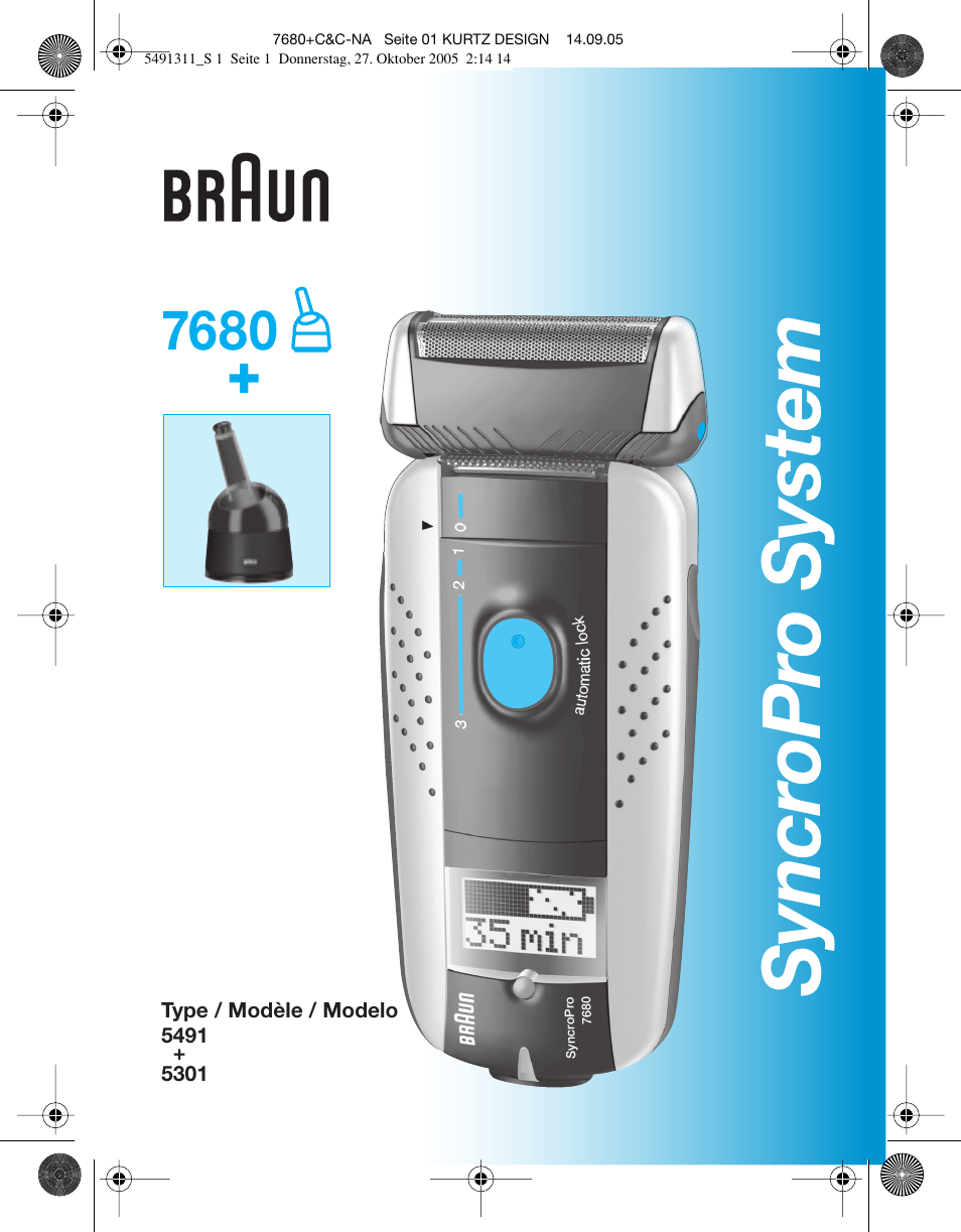 Braun 7680 SyncroPro System User Manual | 37 pages