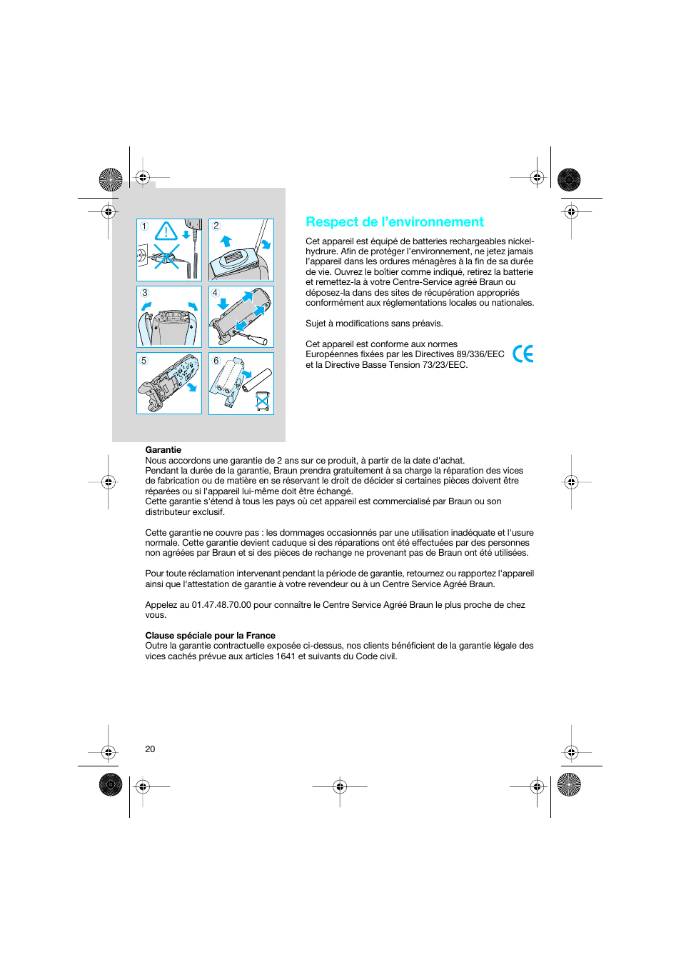 Respect de l’environnement | Braun 7690 Syncro System Smart Logic User Manual | Page 20 / 79