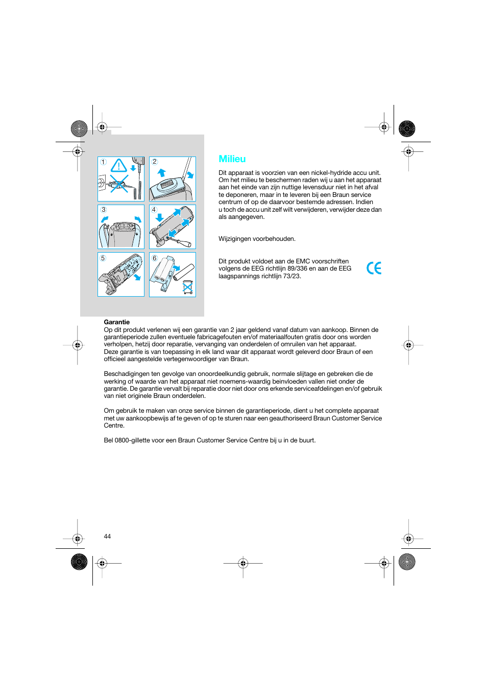 Milieu | Braun 7690 Syncro System Smart Logic User Manual | Page 44 / 79