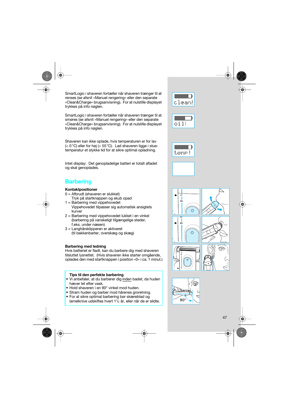 Barbering | Braun 7690 Syncro System Smart Logic User Manual | Page 47 / 79