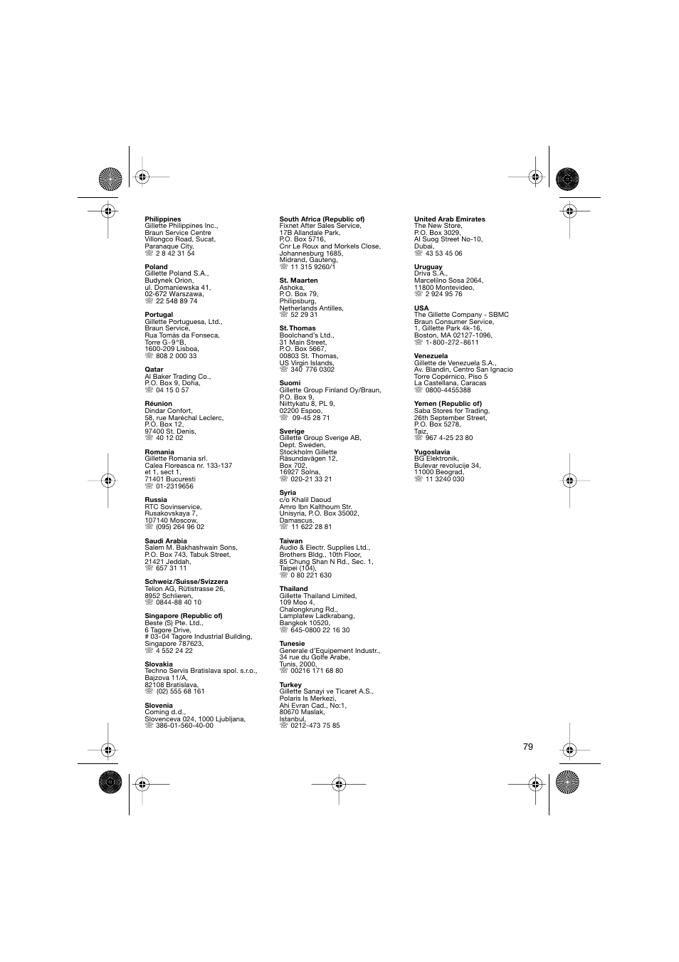 Braun 7690 Syncro System Smart Logic User Manual | Page 79 / 79