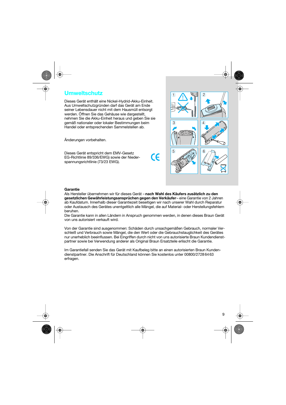 Umweltschutz | Braun 7690 Syncro System Smart Logic User Manual | Page 9 / 79