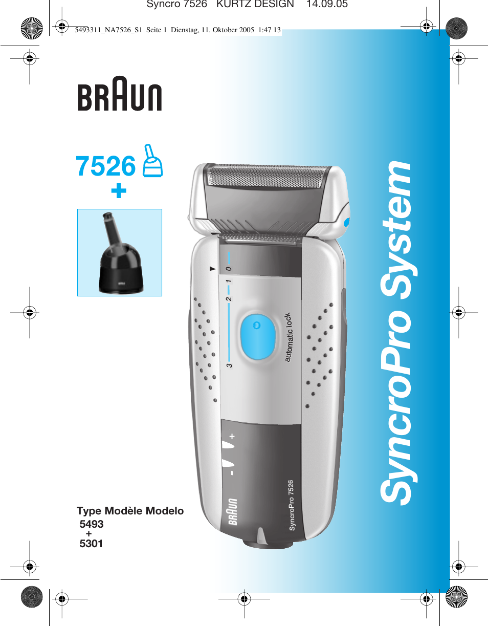 Braun 7526 SyncroPro System User Manual | 35 pages