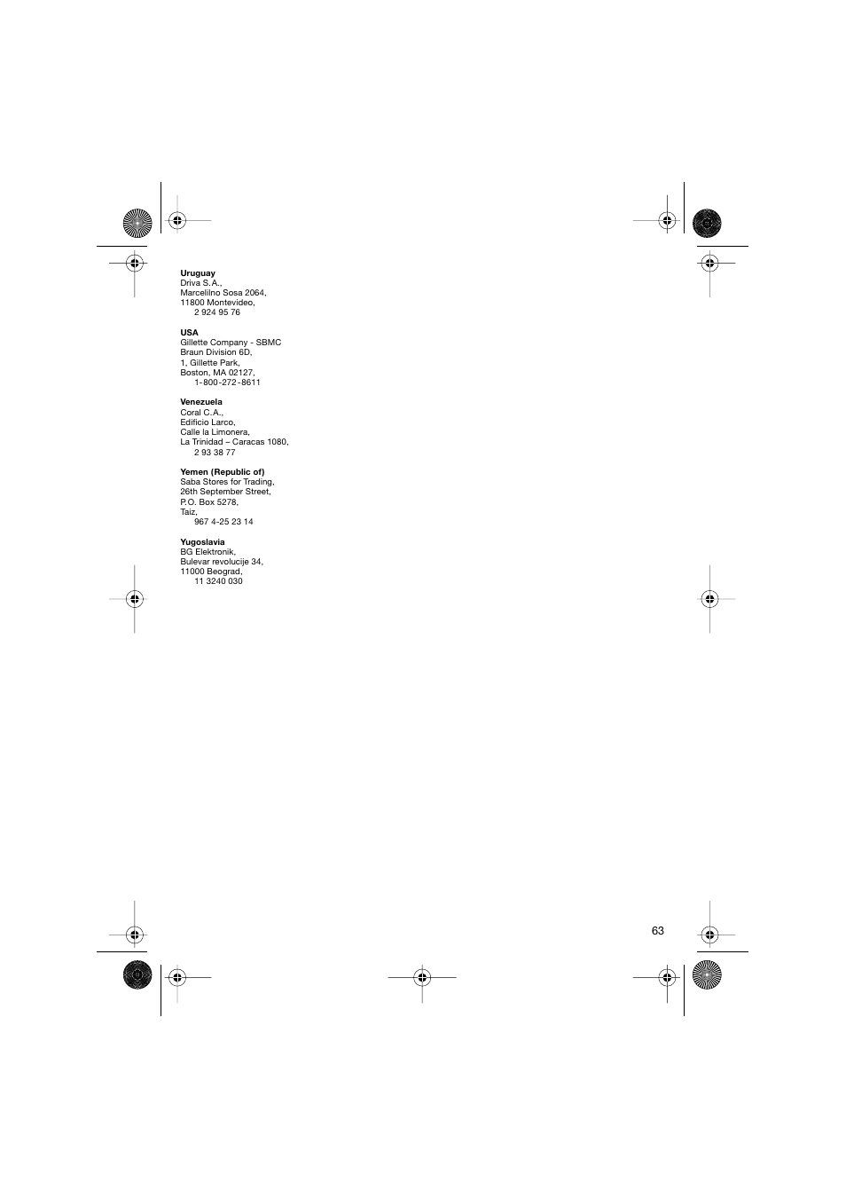 Braun 7630 Syncro System Smart Logic User Manual | Page 63 / 63