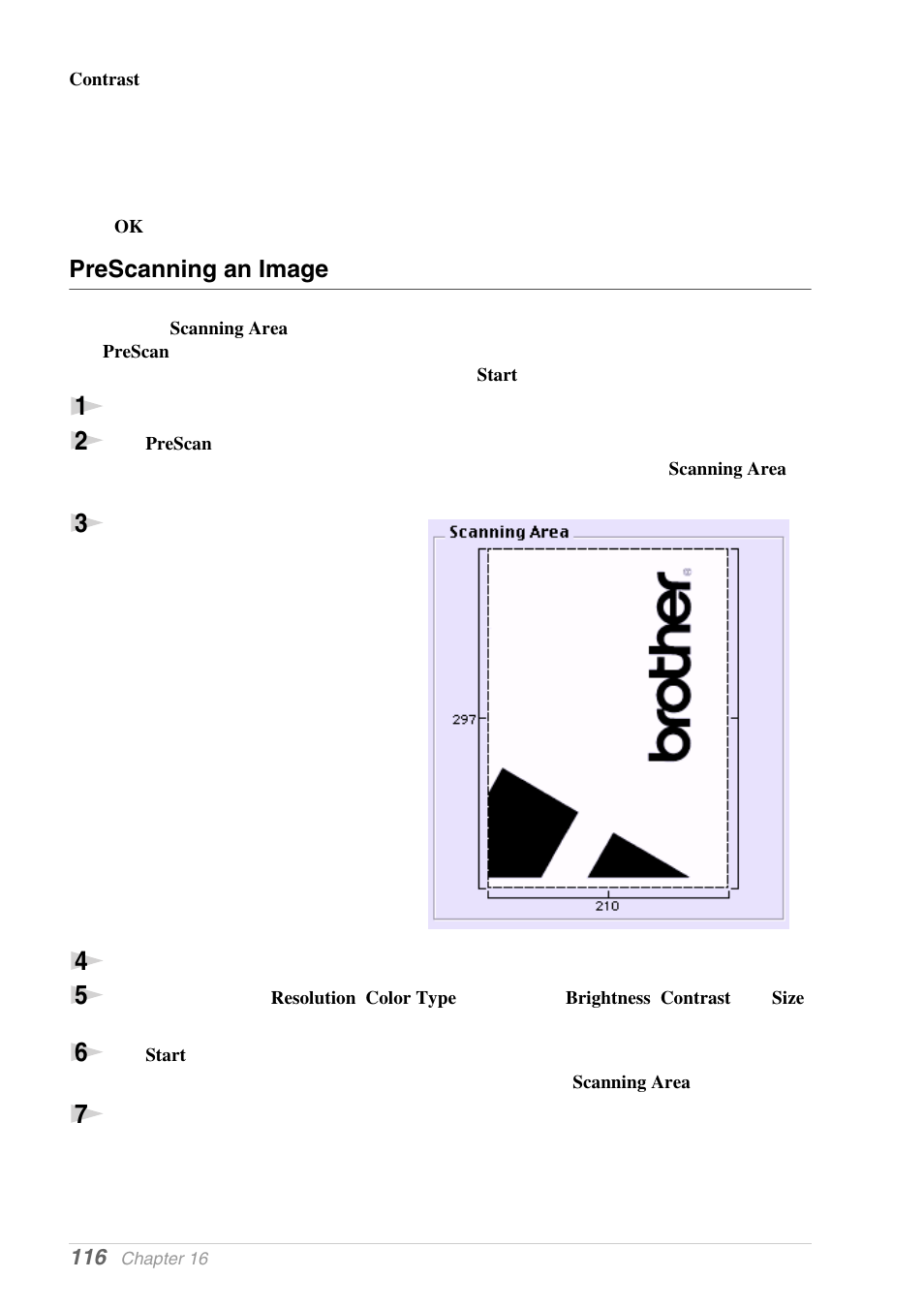 Prescanning an image | Brother MFC-9030 User Manual | Page 125 / 166