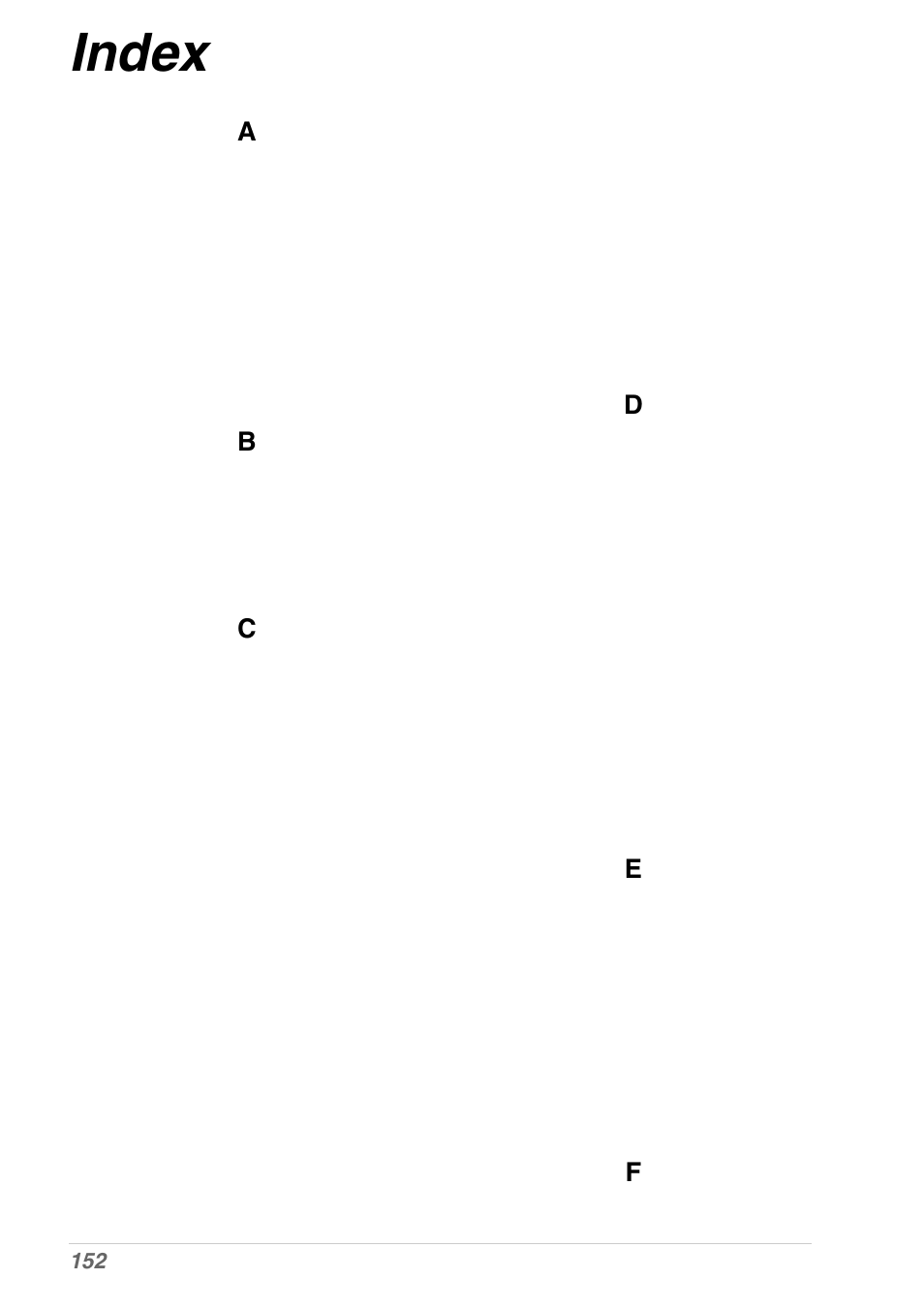 Index | Brother MFC-9030 User Manual | Page 161 / 166
