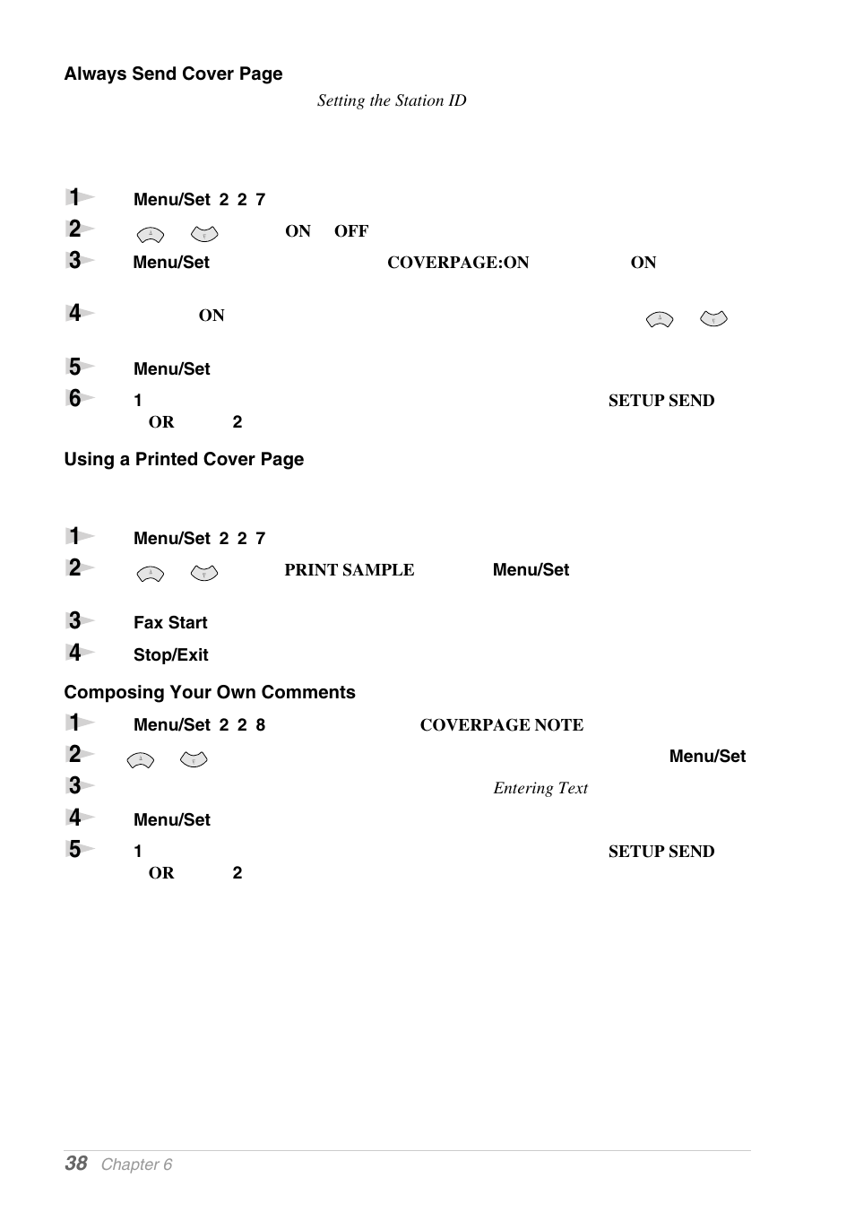 Composing your own comments | Brother MFC-9030 User Manual | Page 47 / 166