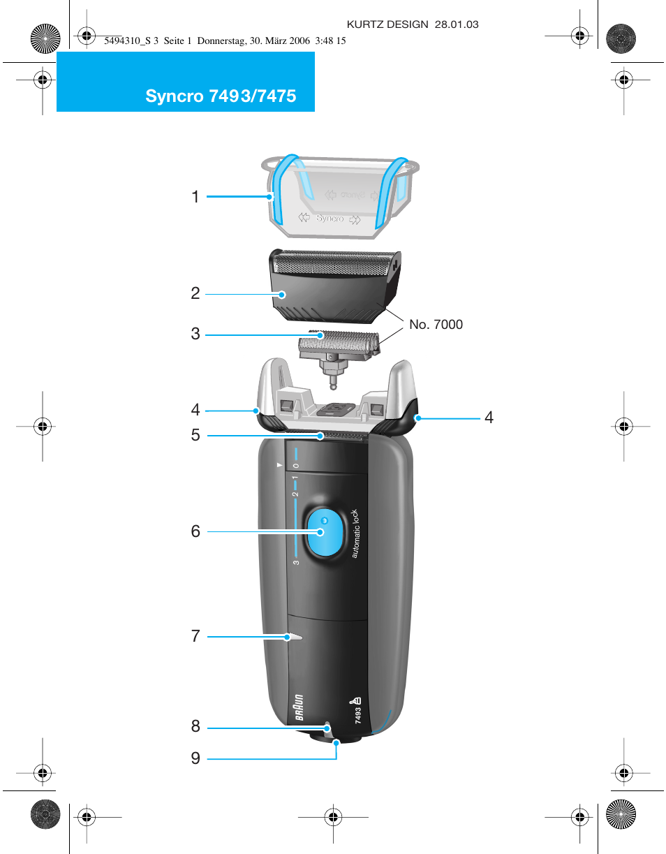 Braun 7475 Syncro User Manual | Page 3 / 59