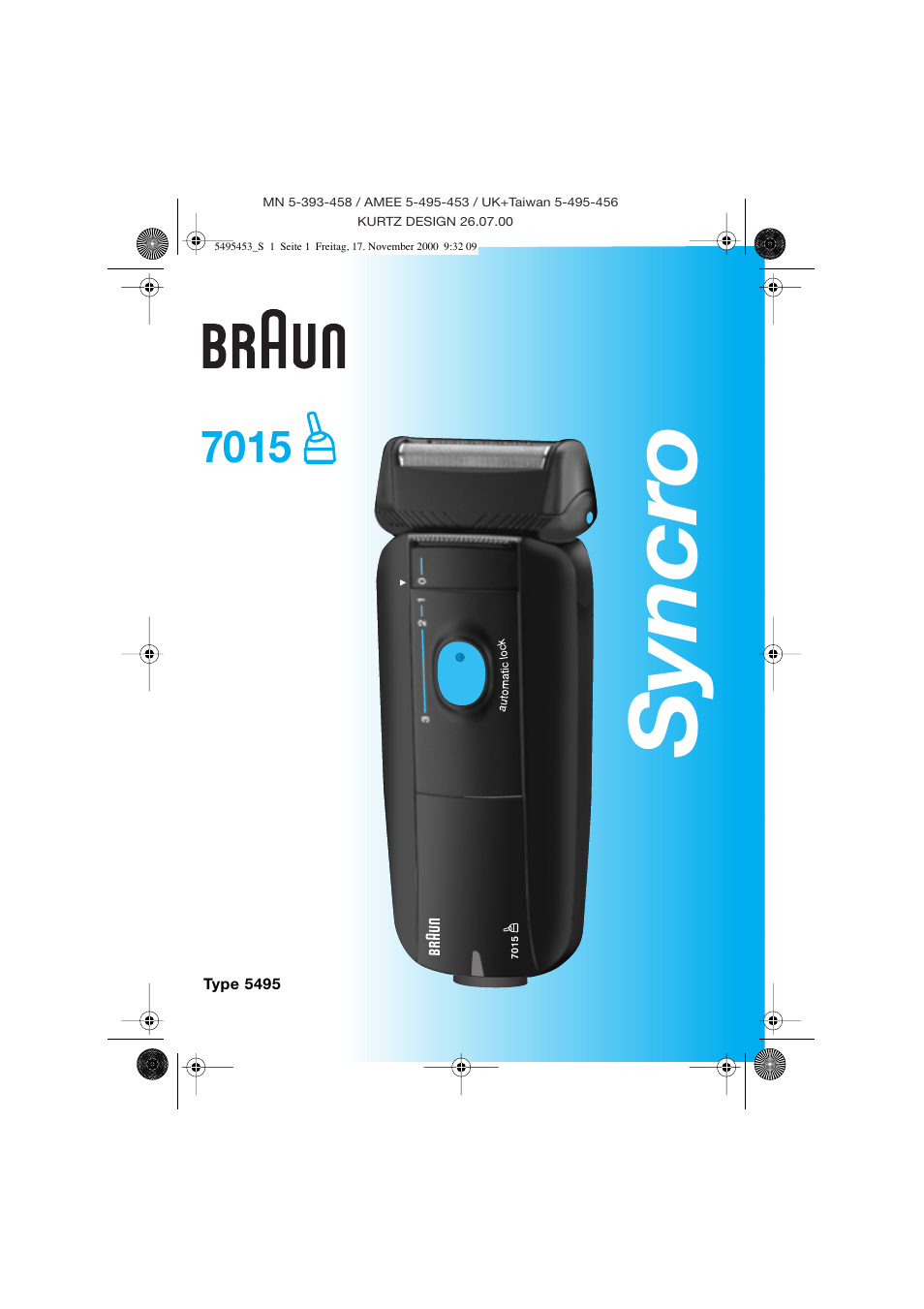 Braun 7015 Syncro User Manual | 38 pages