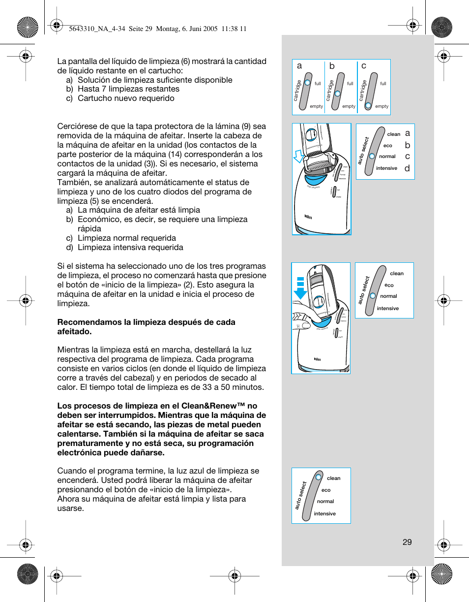 Ab c, Ab c d | Braun 8595 Activator User Manual | Page 29 / 34