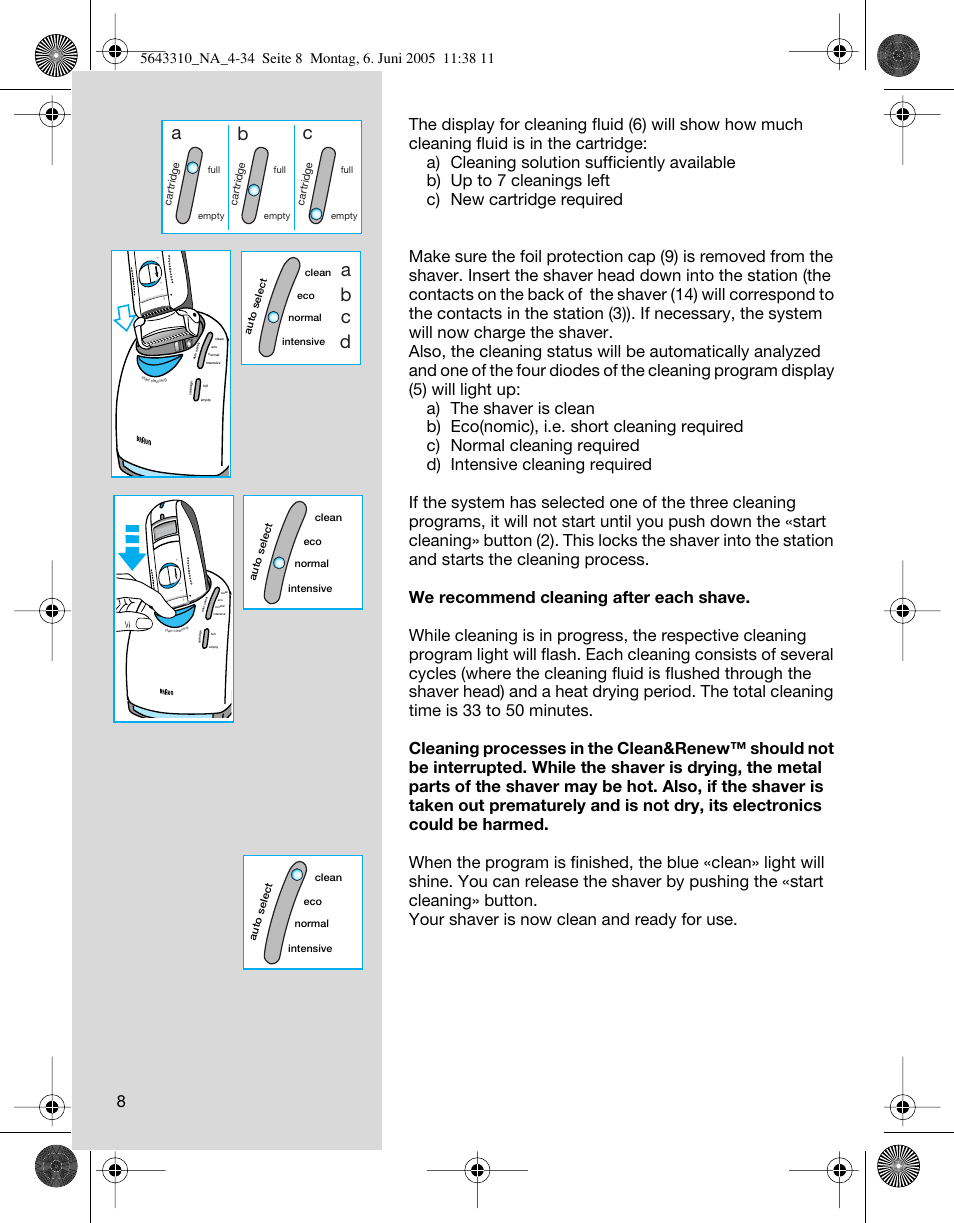 Ab c, Ab c d | Braun 8595 Activator User Manual | Page 8 / 34