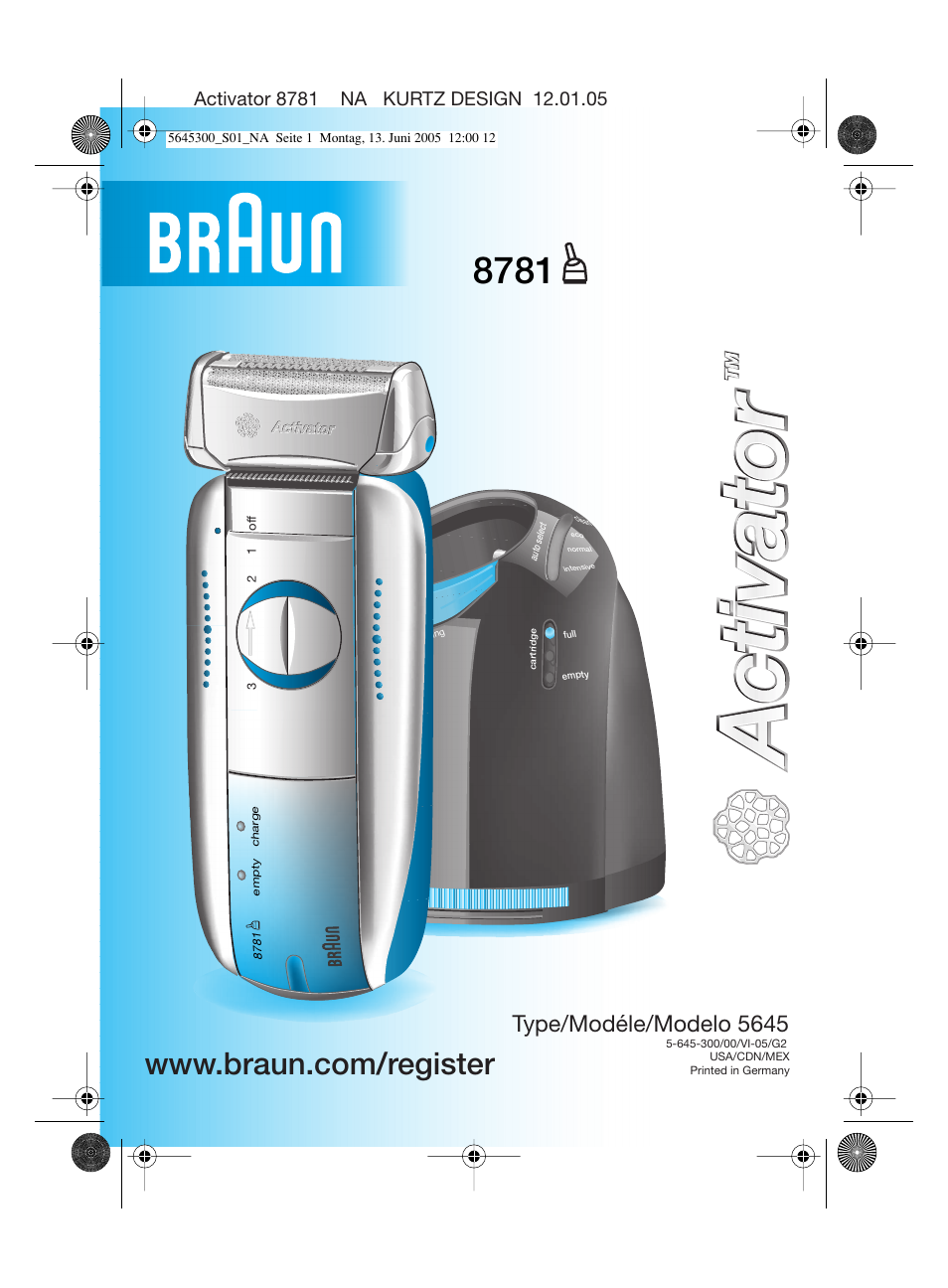 Braun 8781 Activator User Manual | 32 pages