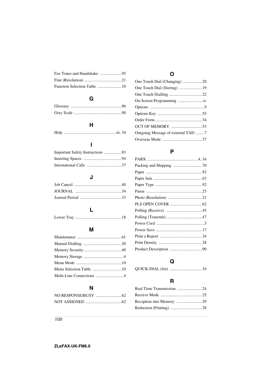 Brother FAX-8360P User Manual | Page 108 / 112