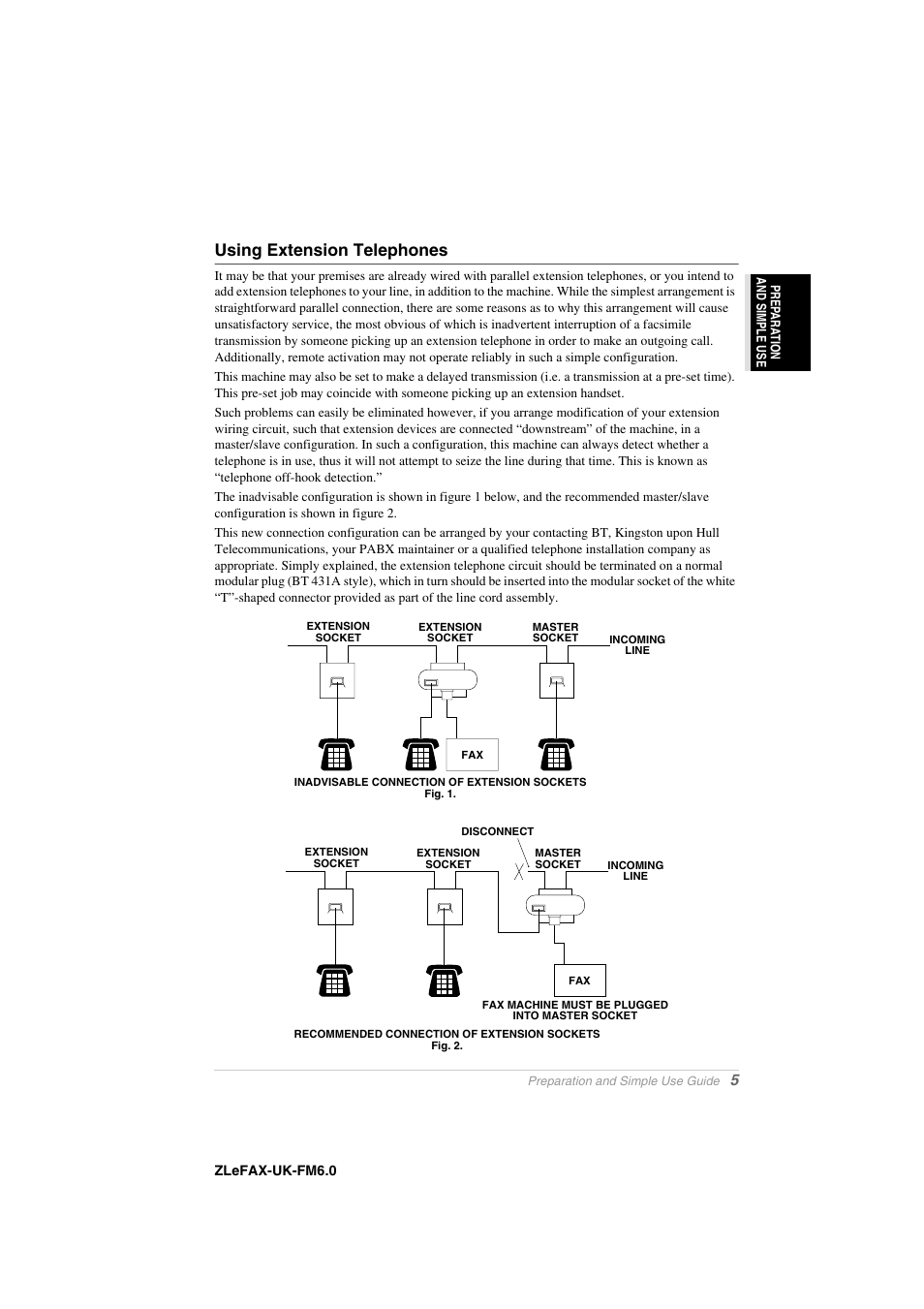 Using extension telephones | Brother FAX-8360P User Manual | Page 13 / 112