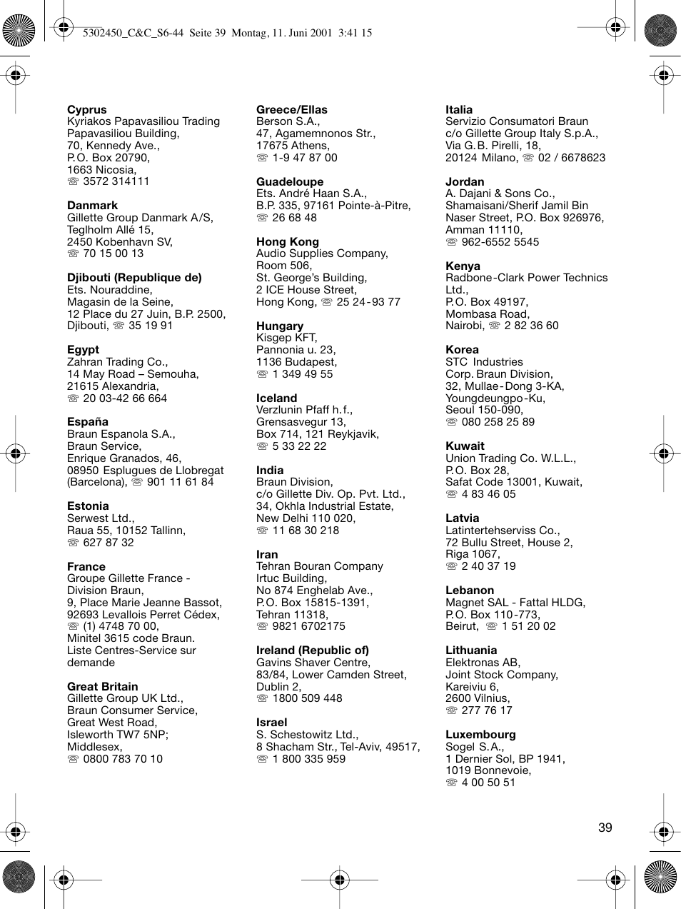 Braun Clean & Charge (Flex Integral) User Manual | Page 38 / 40