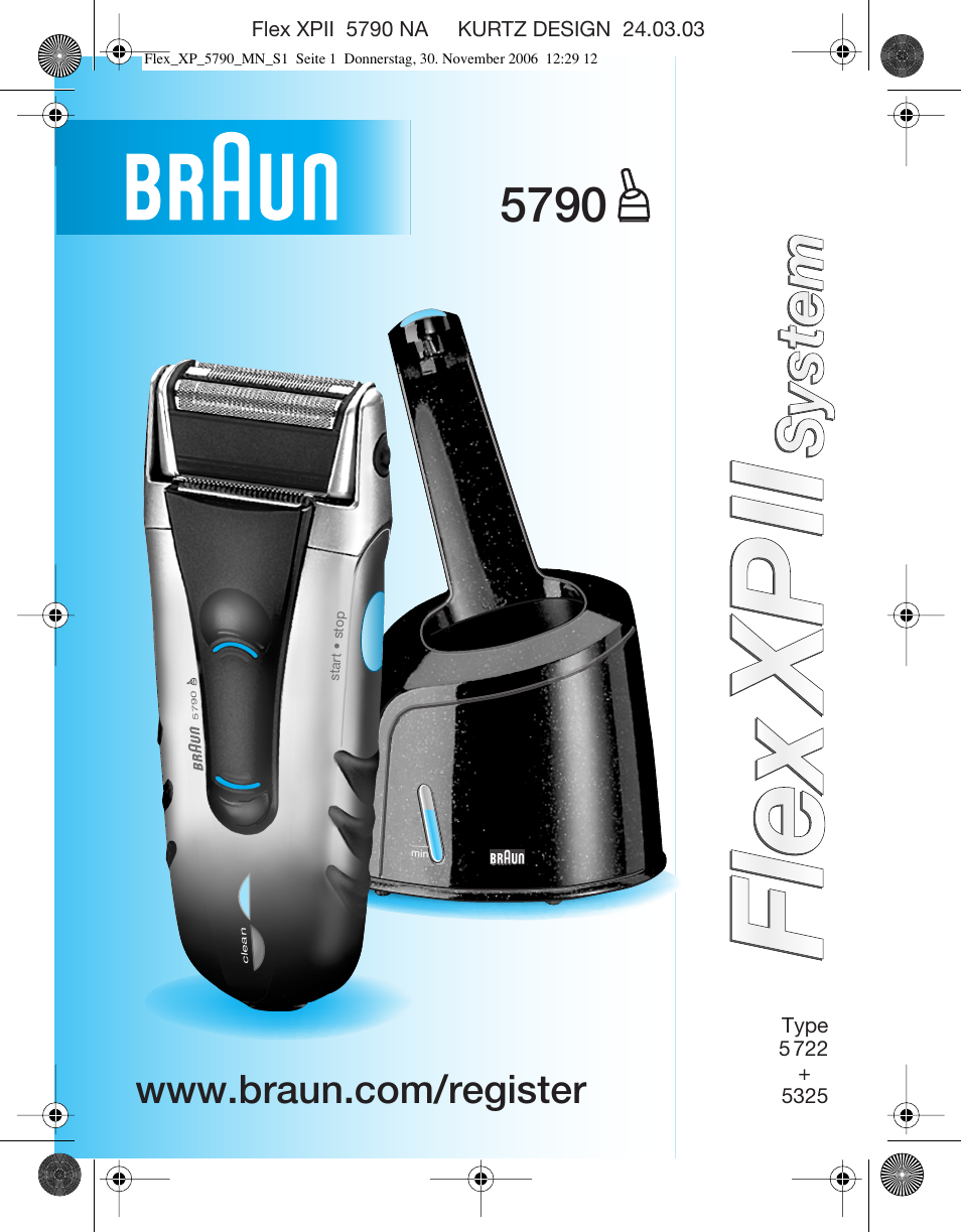 Braun 5790 Flex XP II System User Manual | 49 pages