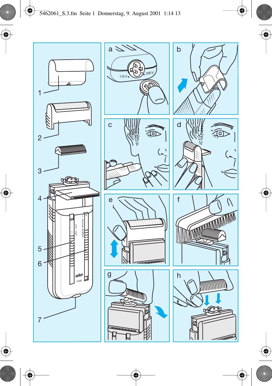 Braun 1008 Braun 1000 User Manual | Page 3 / 40