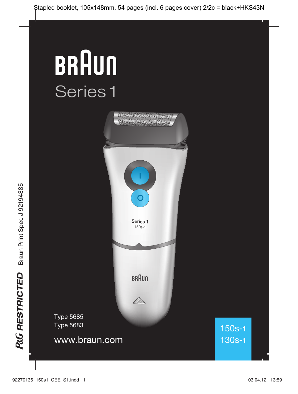 Braun 130s-1-5683 Series 1 User Manual | 52 pages