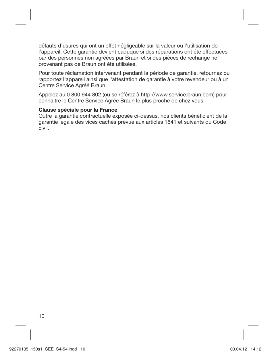 Braun 130s-1-5683 Series 1 User Manual | Page 10 / 52