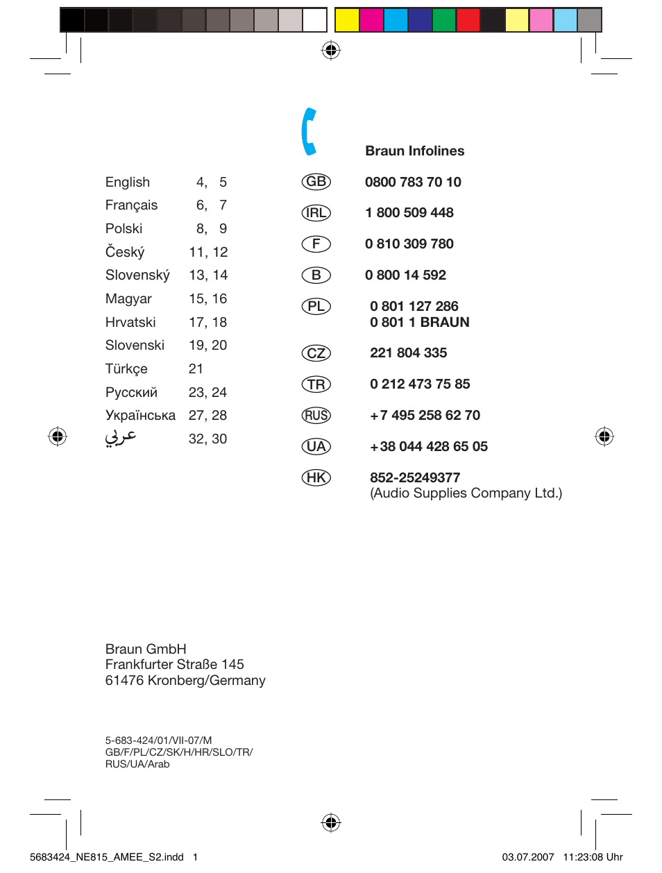 Braun 815 Series 1 User Manual | Page 2 / 32