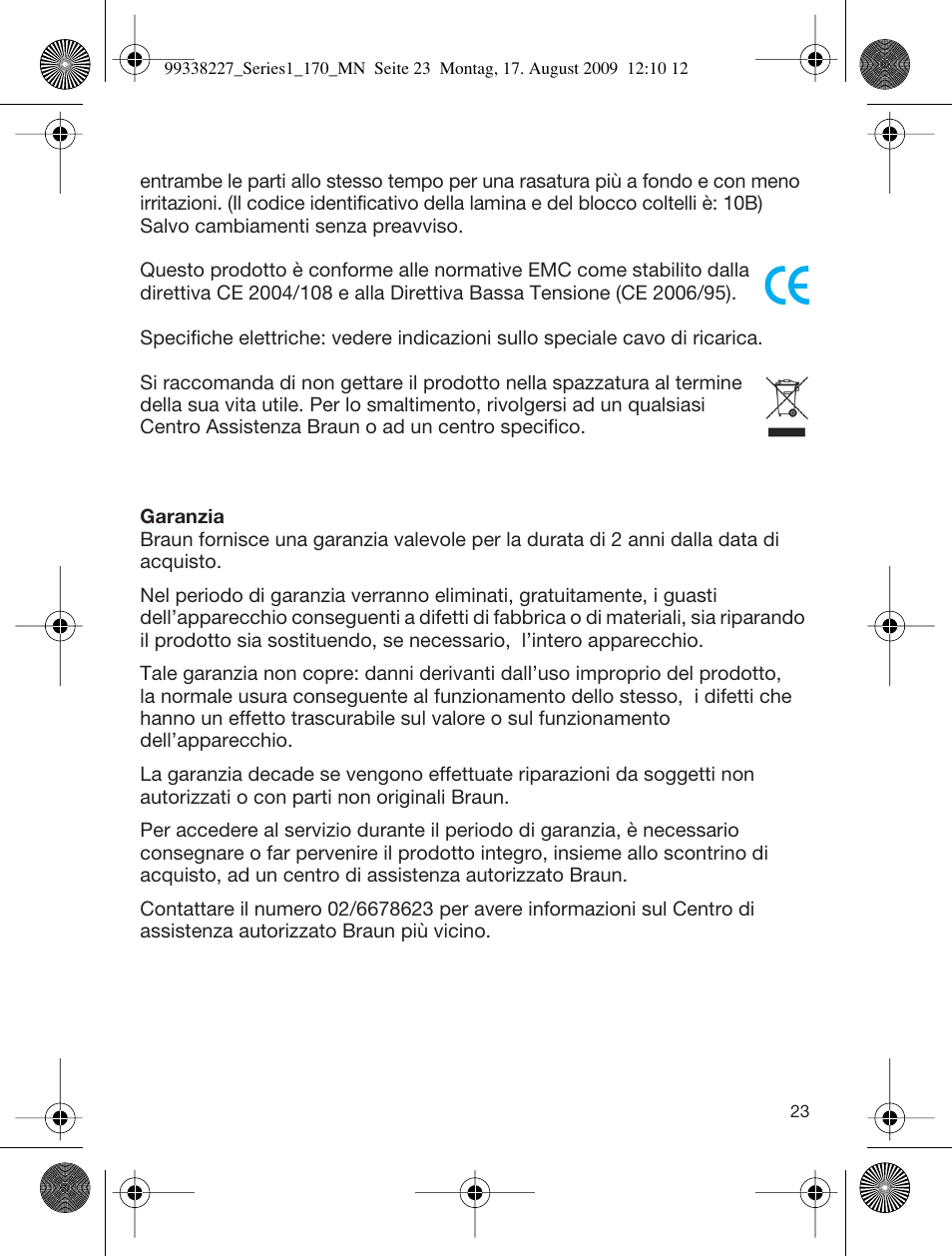 Braun 170 Series 1 User Manual | Page 22 / 43