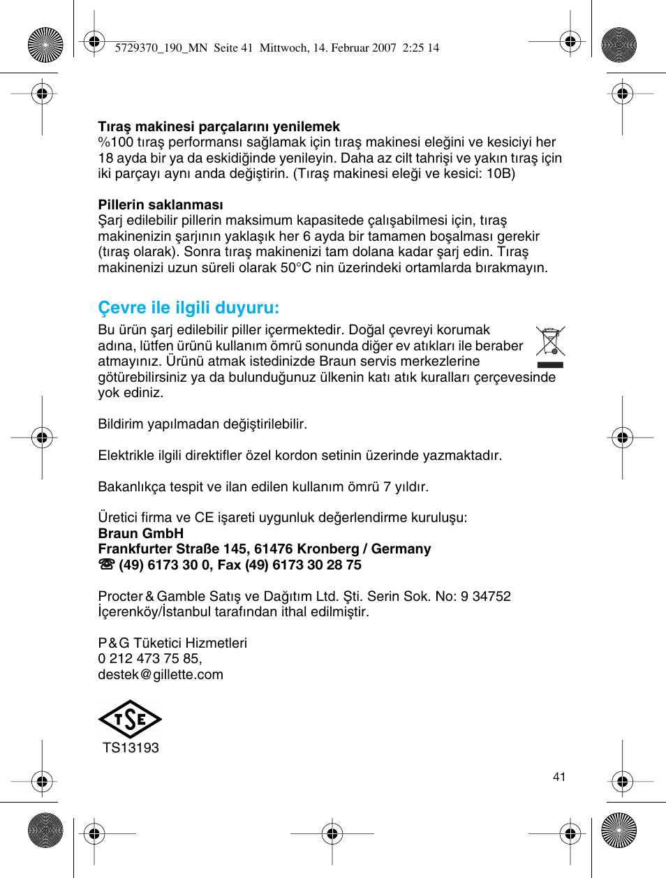 Braun 190 Series 1 User Manual | Page 40 / 51