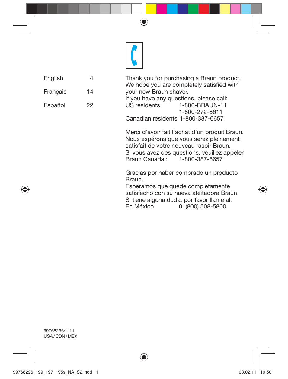 Braun 199s-1 Series 1 User Manual | Page 2 / 30