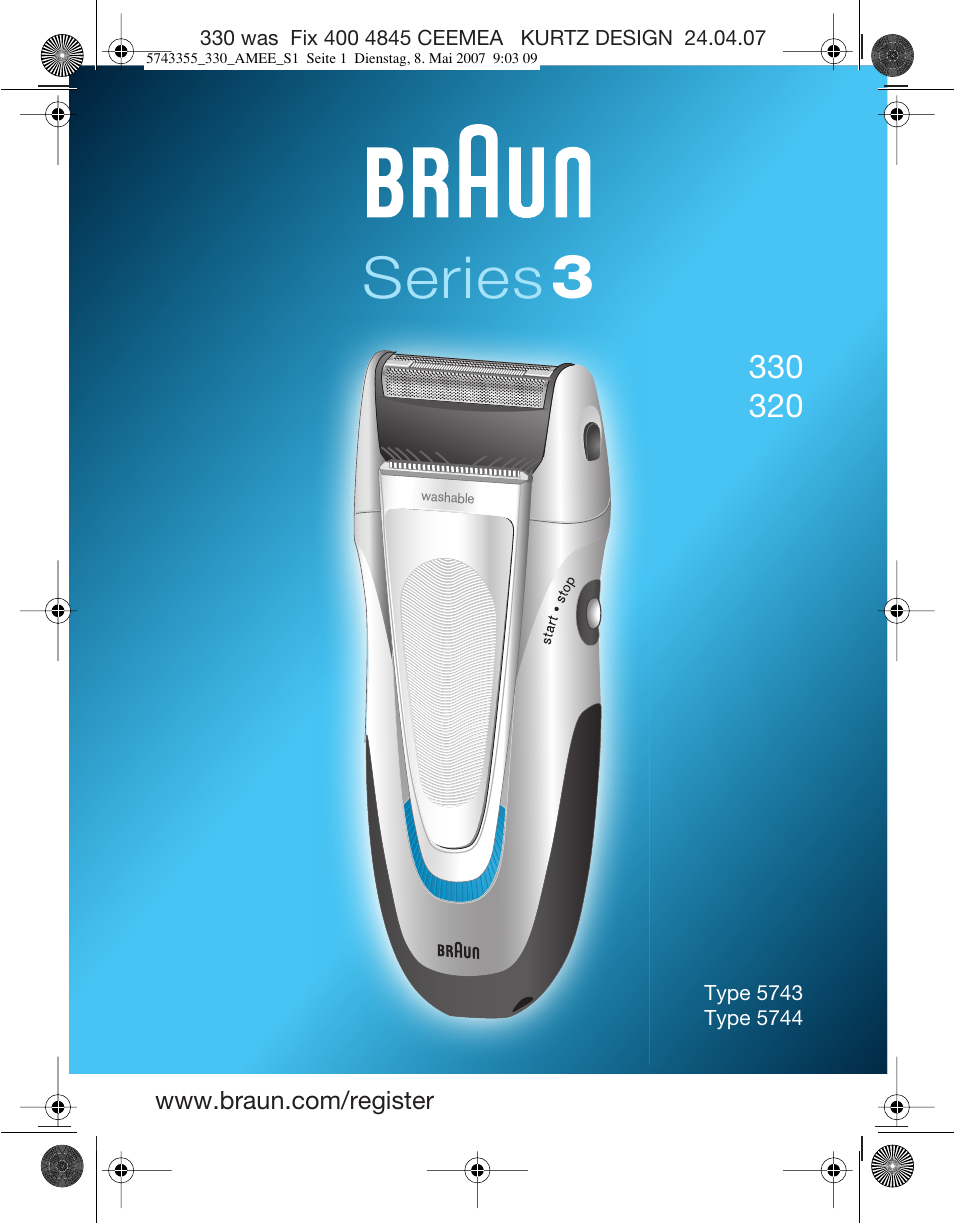 Braun 320 Series 3  FR User Manual | 35 pages