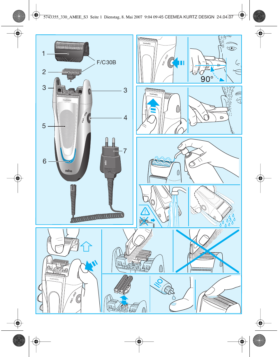 F/c30b | Braun 320 Series 3  FR User Manual | Page 3 / 35