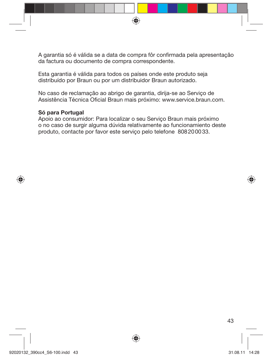 Braun 370cc-4 Series 3 User Manual | Page 43 / 98