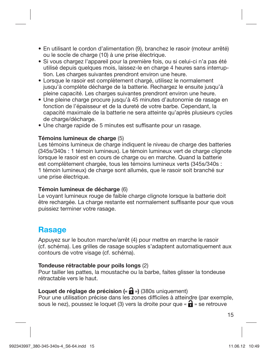 Rasage | Braun 345s-4 Series 3 User Manual | Page 14 / 62