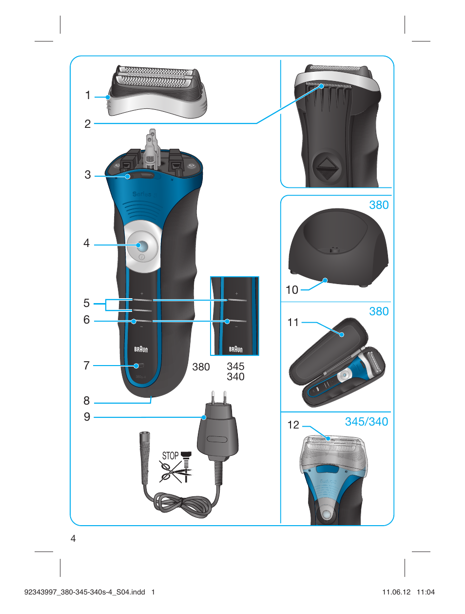 Stop | Braun 345s-4 Series 3 User Manual | Page 3 / 62