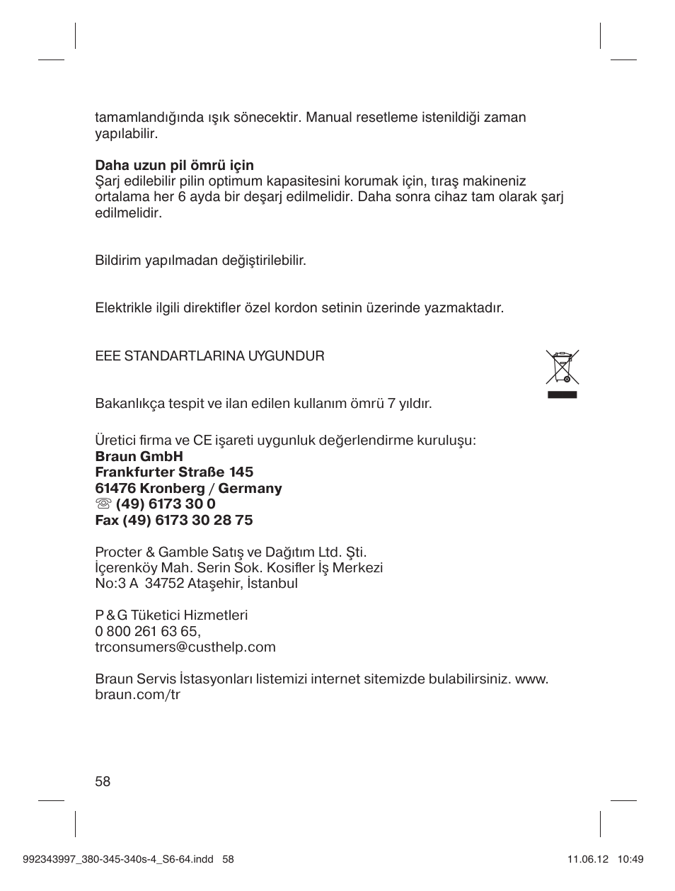 Braun 345s-4 Series 3 User Manual | Page 57 / 62