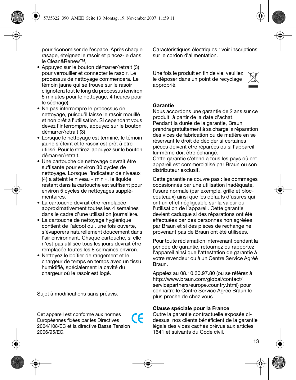 Braun 390cc Series 3 User Manual | Page 12 / 57