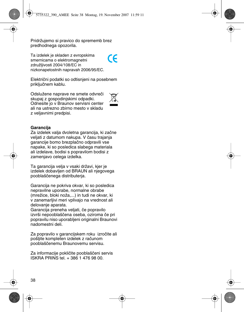 Braun 390cc Series 3 User Manual | Page 37 / 57