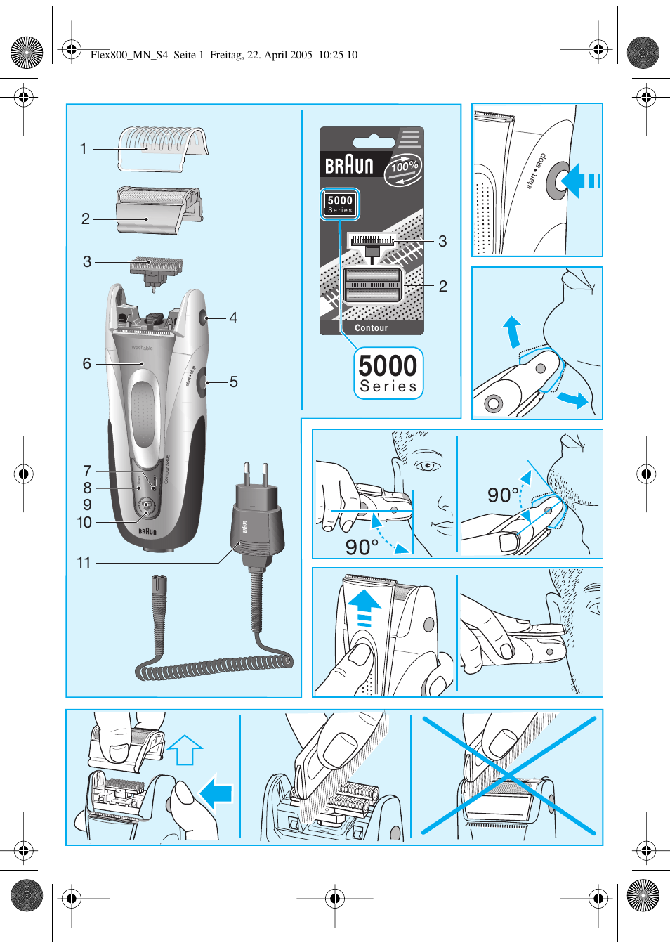 Braun 5895 Contour Series User Manual | Page 3 / 65