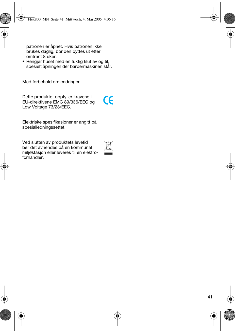 Braun 5895 Contour Series User Manual | Page 40 / 65