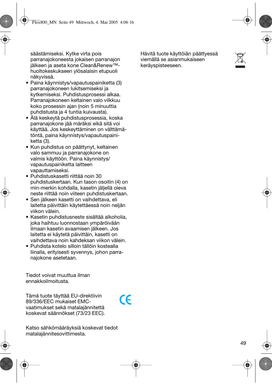 Braun 5895 Contour Series User Manual | Page 48 / 65