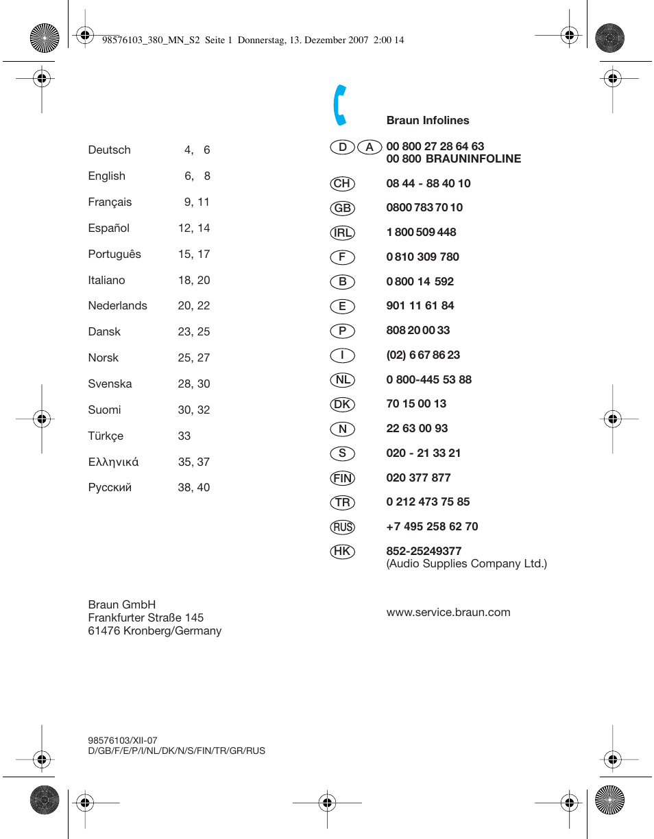 Braun 380-5736 Series 3 User Manual | Page 2 / 41