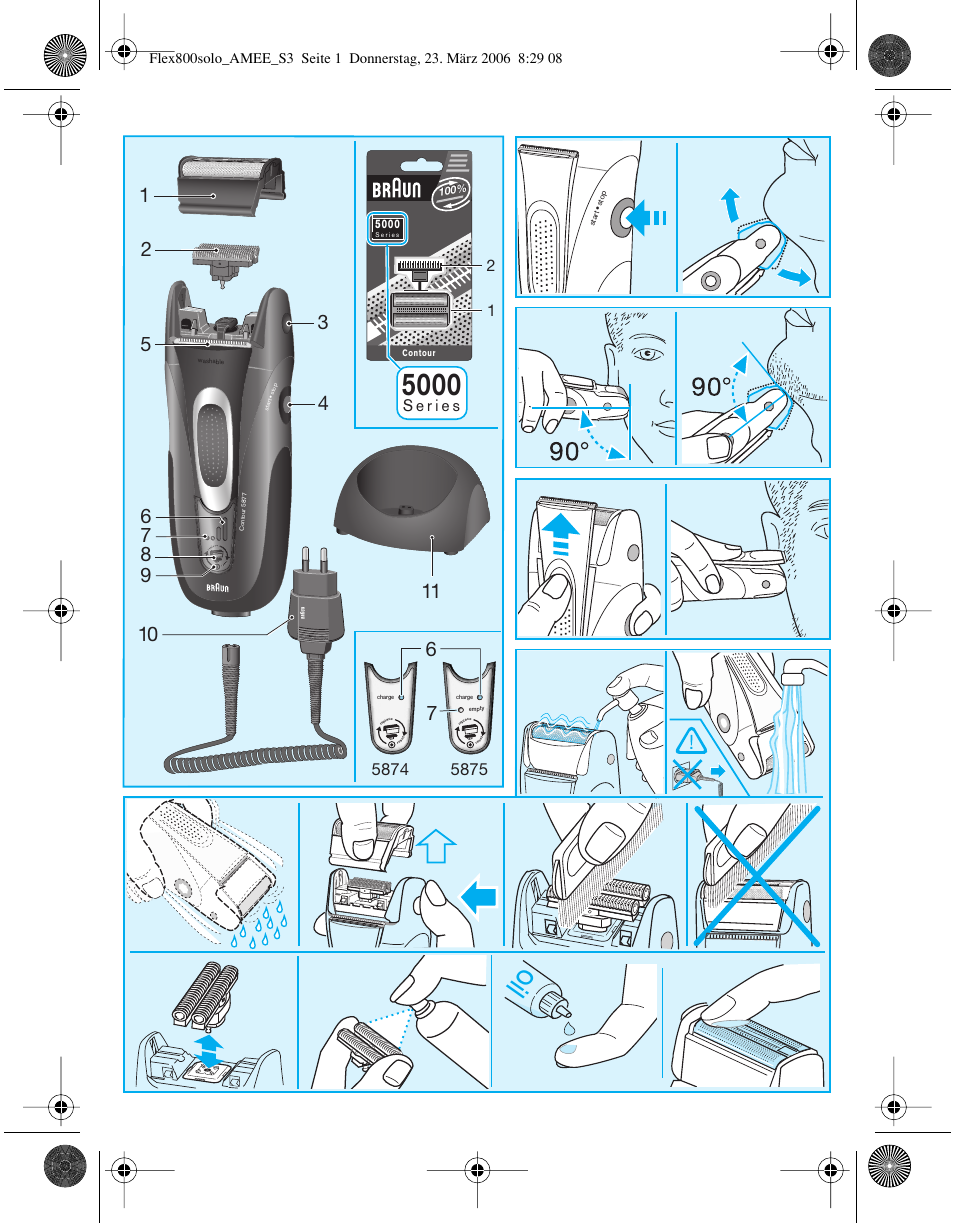 Braun 5877 Contour Series User Manual | Page 3 / 40