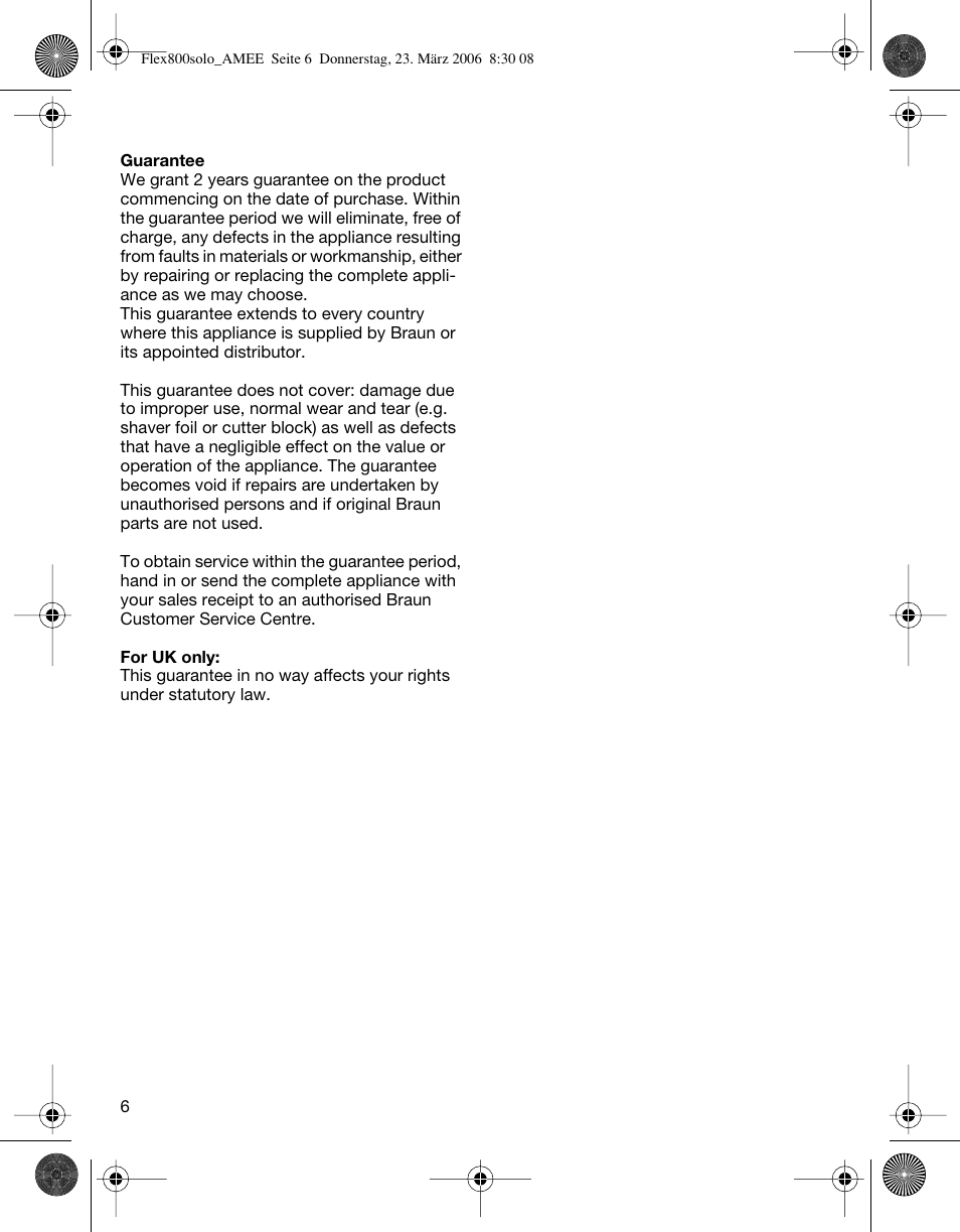 Braun 5877 Contour Series User Manual | Page 6 / 40