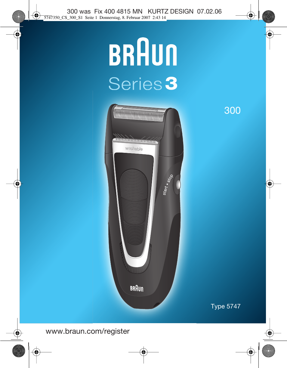 Braun 300-5747 Series 3 User Manual | 29 pages