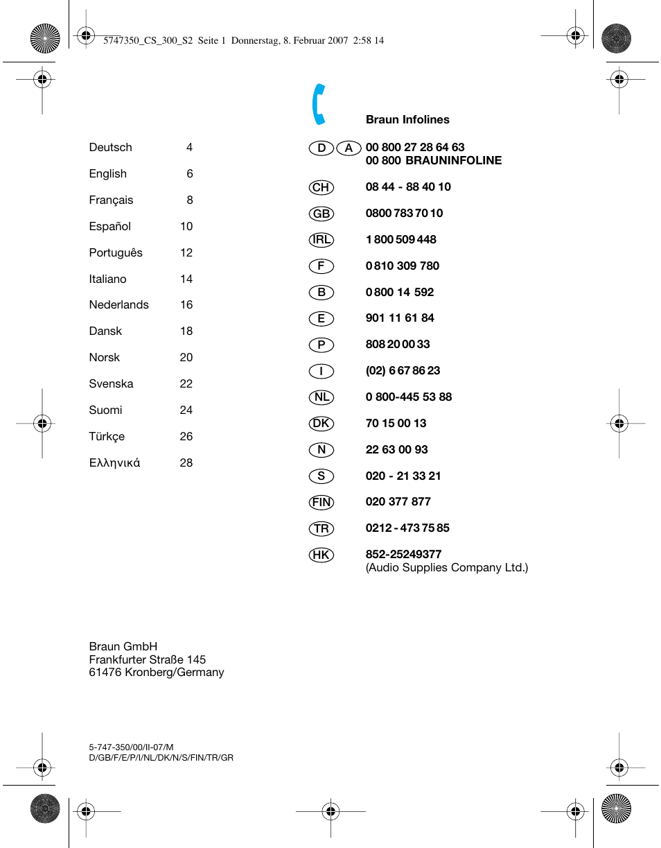Braun 300-5747 Series 3 User Manual | Page 2 / 29