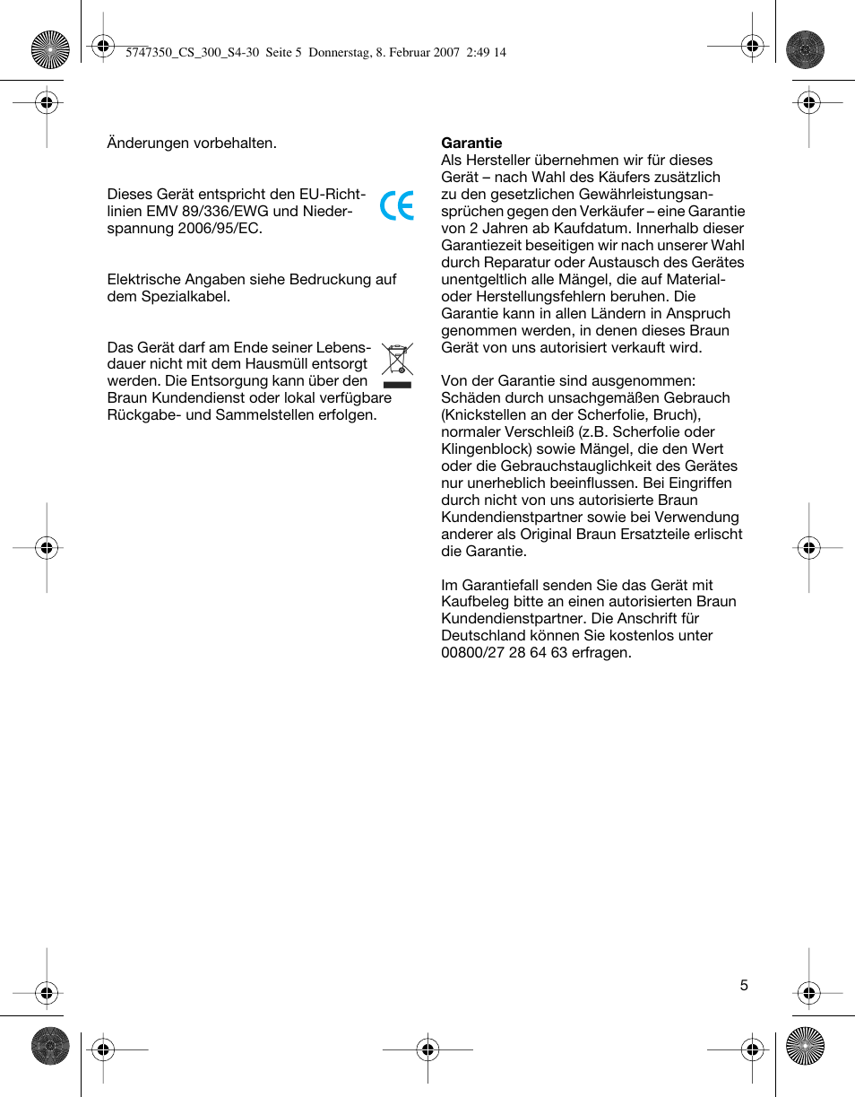 Braun 300-5747 Series 3 User Manual | Page 5 / 29