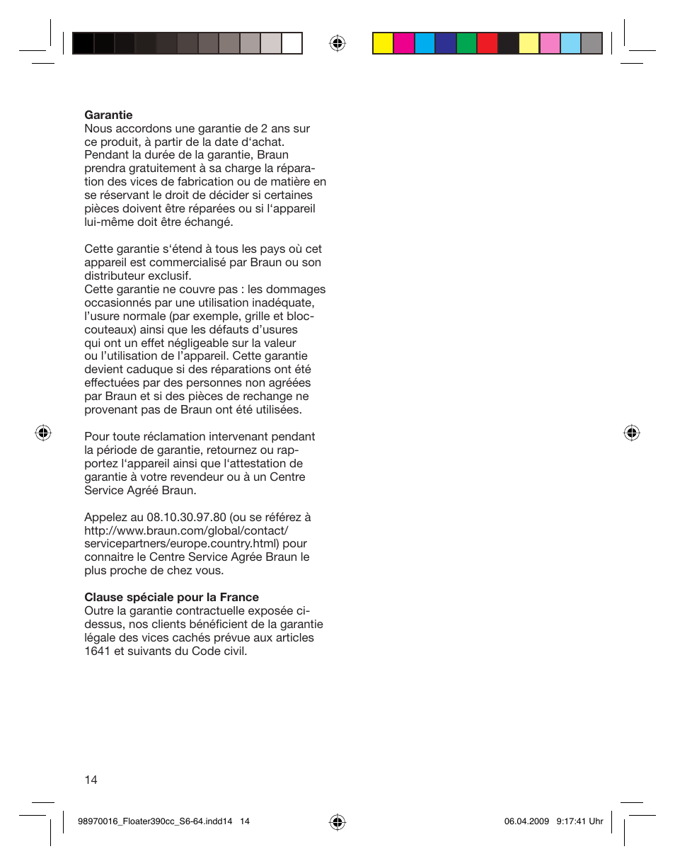 Braun 390cc Series 3 User Manual | Page 14 / 61