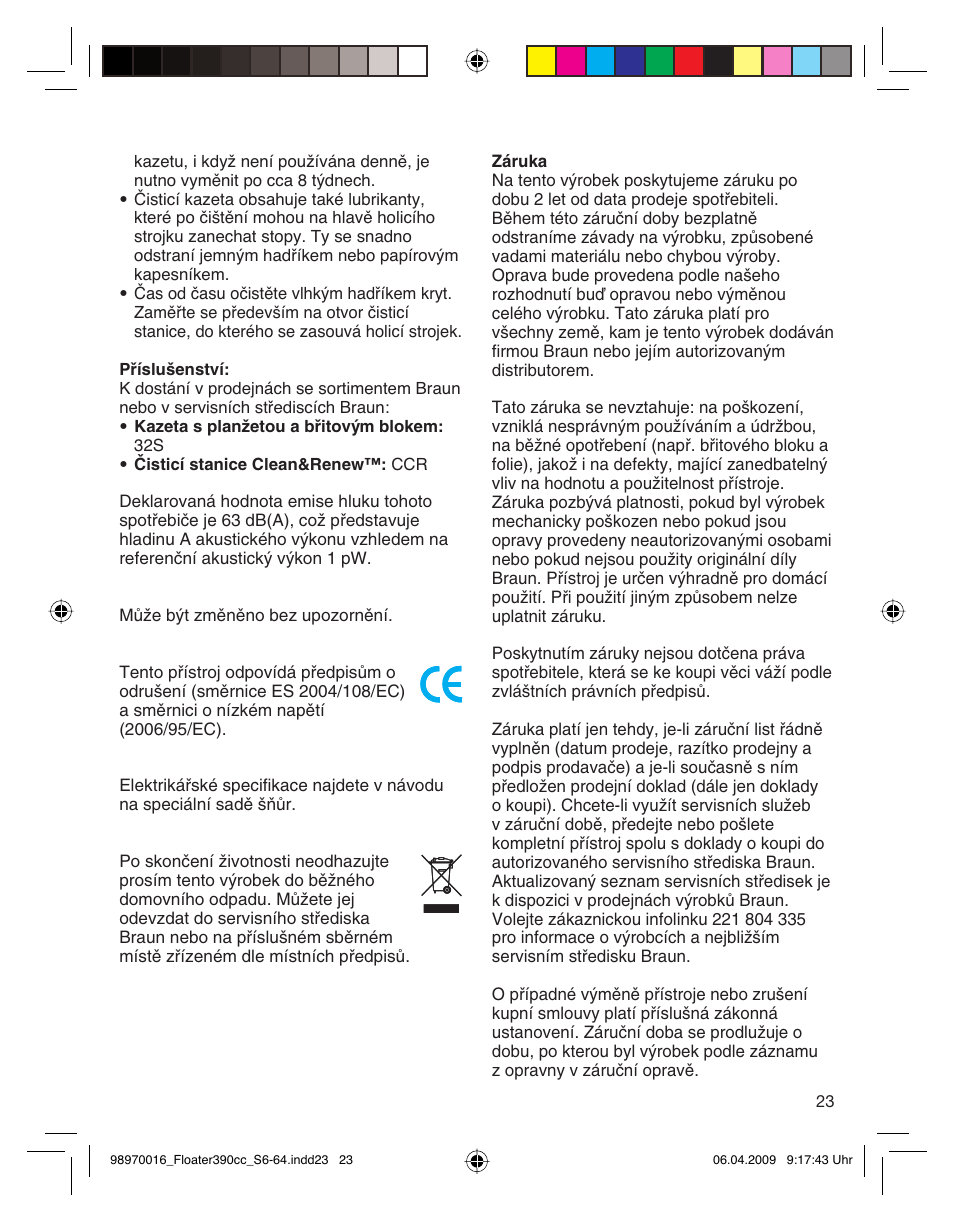 Braun 390cc Series 3 User Manual | Page 23 / 61