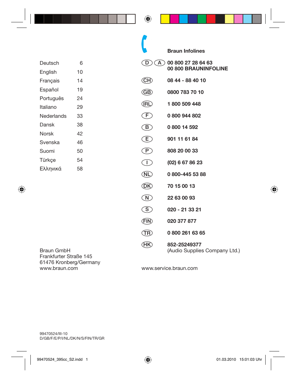 Braun 395cc-3 Series 3 User Manual | Page 2 / 62