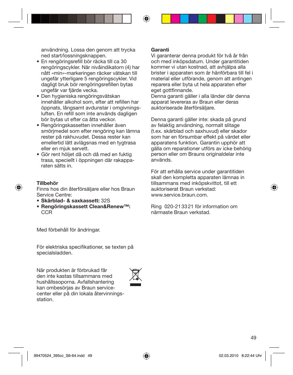 Braun 395cc-3 Series 3 User Manual | Page 49 / 62