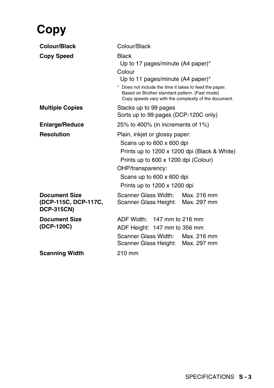 Copy | Brother DCP-115C User Manual | Page 101 / 110